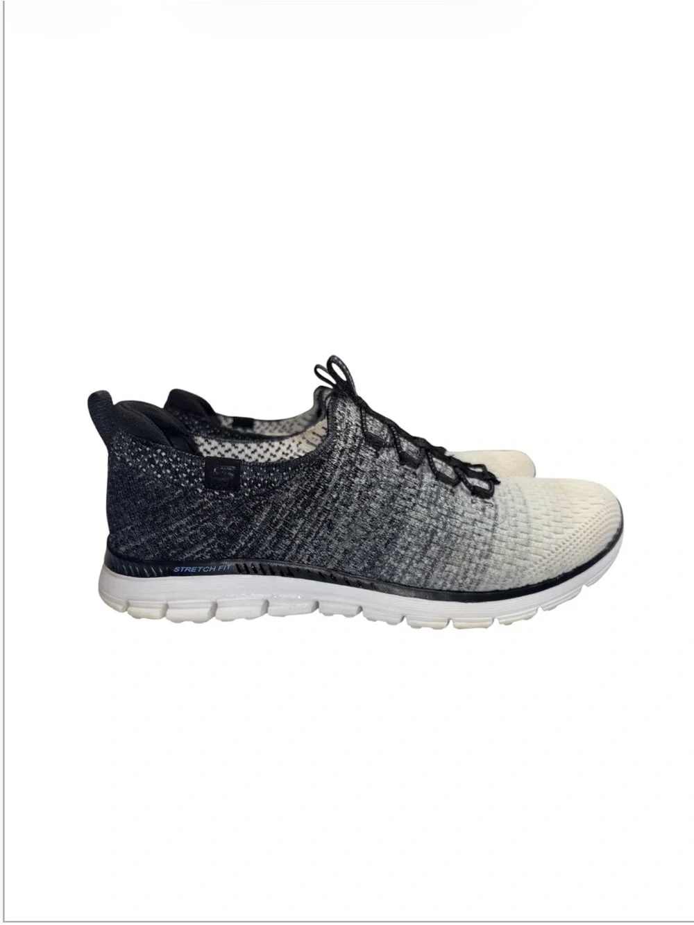 Skechers Luminate Love Struck White/Black Athletic Comfort Women Sneakers Size 7